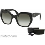 Prada PR16RS HERITAGE 1AB0A7 56M Black Grey Gradient Hexagon Sunglasses For Women+FREE Complimentary Eyewear Care Kit