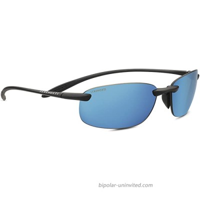 Serengeti Nuvola Sunglasses Satin Black Unisex-Adult Medium