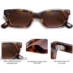 SOJOS Polarized Rectangular Retro Chunky Sunglasses for Men and Women UNITY SJ2134 with Yellow Tortoise Frame Gradient Brown Lens