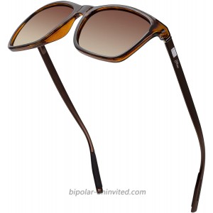 Square Aluminum Magnesium Frame Polarized Sunglasses Vintage Spring Temple Sun Glasses Men Women Retro Driving Eyewear UV400 Brown Lens Leopard Frame