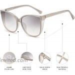 SUNGAIT Vintage Oversized Womens Sunglasses UV400 Protection Butterfly Sun Glasses Ash Grey Frame Grey Gradient Lens 61SGT8022QHSH