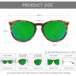 SUNGAIT Vintage Round Sunglasses for Women Men Classic Retro Designer StylePolarized Green Lens & Grey Gradient Lens2 Pack