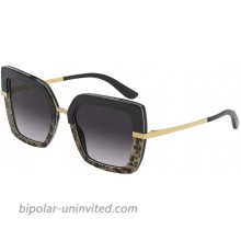 Sunglasses Dolce & Gabbana DG 4373 32448G Top Black On Print Leo Black