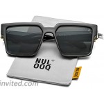 Thick Frame Square Sunglasses for Men Women Retro Sun Glasses UV400 Protection Fashion Trendy Style Black Frame Black Lens