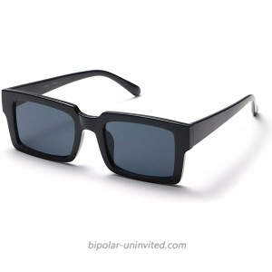 TIANYESY Sunglasses For Women Minimalist Classic Design Fashion UV400 Square Sun Glasses TY2984 Glossy Black