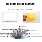 TJUTR Women's Night-Vision Glasses for Driving HD Polarized Yellow Lens Reduce Glare Safety Nighttime UV Protection