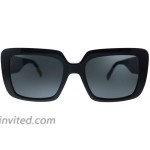Versace VE 4384B GB1 87 Black Plastic Square Sunglasses Grey Lens