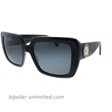 Versace VE 4384B GB1 87 Black Plastic Square Sunglasses Grey Lens