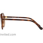 Vogue Eyewear Women's VO5222S Octagonal Sunglasses Dark Havana Light Brown Brown Gradient 52 mm