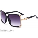 Women Oversized Square Sunglasses UV Protection Eye Black Size 60
