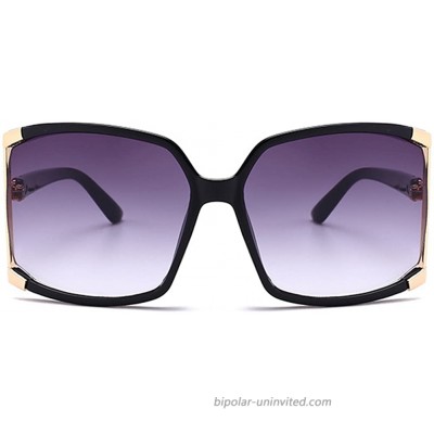 Women Oversized Square Sunglasses UV Protection Eye Black Size 60