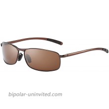 ZHILE Rectangular Polarized Sunglasses Anti Reflective Coating Lens Spring Hinge UV400 Brown Amber with AR COATING