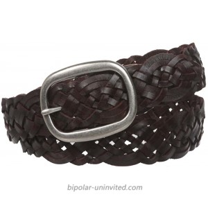 1 1 2 37 mm Women's Oval Braided Woven Leather Belt at  Women’s Clothing store