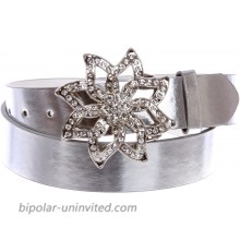1 1 2 Women's Snap On Rhinestone Floral Fashion Belt Multi-Color Options at  Women’s Clothing store