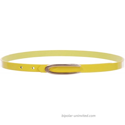1 2 Skinny Faux Leather Fashion Belt at  Women’s Clothing store