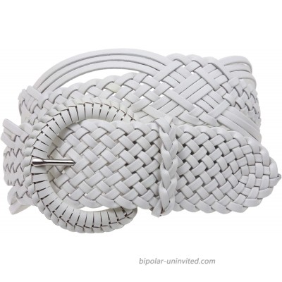 2 50 mm Genuine Leather Braided Woven Belt at  Women’s Clothing store