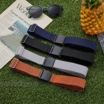 4 Pieces No Show Elastic Stretch Belt Adjustable Belt Invisible Flat Buckle Belt Non-Slip Backing for Women and Men at Women’s Clothing store