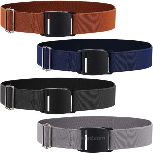 4 Pieces No Show Elastic Stretch Belt Adjustable Belt Invisible Flat Buckle Belt Non-Slip Backing for Women and Men at  Women’s Clothing store