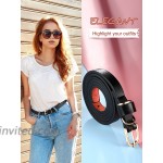 4 Pieces Women's Skinny PU Leather Belt Thin Waist Belt for Dress Jeans Girls Solid Color Belt with Gold Alloy Buckle at Women’s Clothing store