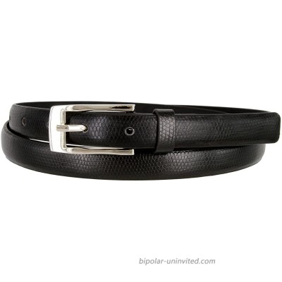 7045 Women's Skinny Lizard Embossed Leather Casual Dress Belt at  Women’s Clothing store