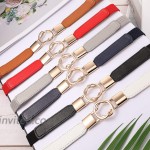 8 Pieces Women Skinny Stretchy Waist Belt Metal Elastic Thin Belt for Ladies Dresses 6 Colors at Women’s Clothing store