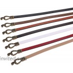 ALAIX Women's Belt Skinny Leather Belt Adjustable Dress Belt Thin Waist Belt with Gold Vintage BuckleTwo Packs at Women’s Clothing store