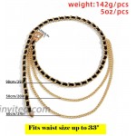 ALAIX Women's Metal Belt Chain Belt Waist Belts Multilayer Body Chain Link Belt at Women’s Clothing store