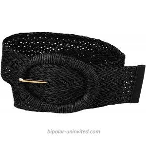 Allegra K Womens Woven Belts Wide Waist Belts for Dress Decor Adjustable 58-84cm 22.83-33.07 Black at  Women’s Clothing store