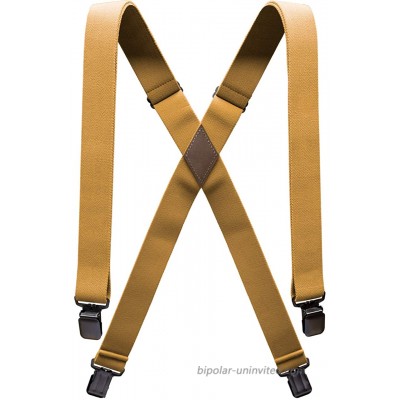 Arcade Belt Mens Jessup Suspenders 4 Point Heavy Duty Elastic Webbing Durable Metal Clips Metal Brown