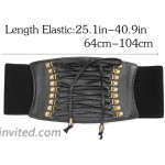 Asooll Vintage Lace-up Wide Elastic Waist Belts Leather Obi Style Cinch Waspie Corset Waist Bands Party Club Prom Costume Dress Belts for Women and Girls at Women’s Clothing store