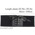 Asooll Wide Elastic Waist Belts Obi Style Corset Waist Bands for Women Black at Women’s Clothing store