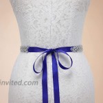 AW BRIDAL Bridal Belt Wedding Belt Rhinestone Crystal Sash Belts for Women Wedding Gown Bridal Sash Belt for Women Bride Dress Blue at Women’s Clothing store