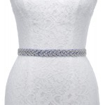 AW BRIDAL Bridal Belt Wedding Belt Rhinestone Crystal Sash Belts for Women Wedding Gown Bridal Sash Belt for Women Bride Dress Blue at Women’s Clothing store