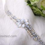 AW BRIDAL Wedding Belt with Rhinstones Crystal Bridal Belt and Sash Small Cluster Rhinestone Belts for Women Wedding Dress Belt for Bride Silver at Women’s Clothing store