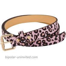 Ayliss Womens Belts Leopard Print PU Leather Waist Belt for Jeans Pink at  Women’s Clothing store
