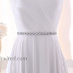 Azaleas Bridal Rhinestone Belt Bridesmaid Dress Sash Thin White Belt for DressS468 organza white at Women’s Clothing store