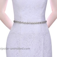 Azaleas Bridal Rhinestone Belt Bridesmaid Dress Sash Thin White Belt for DressS468 organza white at  Women’s Clothing store