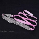 Azaleas Women's Crystal Thin Wedding Belt Sashes Bridal Sash Belt for WeddingS161B pink