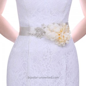 Azaleas Women's Flower Bridal Belt Sashes Wedding Belts Sash for Wedding Wedding Belt for Bride Dress IvoryS172 at  Women’s Clothing store