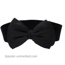 BAIMIL Bow-knot Wide Interlock Buckle Womens Elastic Waist Belt Black One Size at  Women’s Clothing store