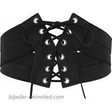 BlackButterfly 6 Inch Wide Lattice Corset Waspie Elastic Waist Belt at  Women’s Clothing store