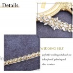 Brishow Handmade Rhinestone Bride Belts Sash Gold Crystal Wedding Bridal Belt Sashes for Women Dress Accessories at Women’s Clothing store