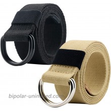 Canvas Belt Double D-ring Belt Canvas Web Belt for Men Women Casual Belt at  Men’s Clothing store