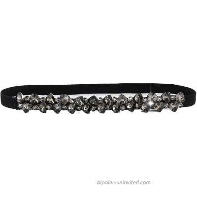 Culeze Women's Sparkly Crystal Rhinestone Elastic Skinny Waist Belt at  Women’s Clothing store