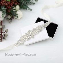 Edary Crystal Pearl Wedding Belt Rhinestone Bridal Sashes Applique Bride Dress Sash for Women Beige at  Women’s Clothing store