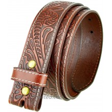 Engraved Tooled Leather Genuine Full Grain Western Belt Strap or Belt 1-1 2 Wide Multi-Style Options at  Women’s Clothing store