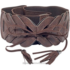 eVogues Plus Size Braided Look Elastic Fashion Belt Brown - One Size Plus at  Women’s Clothing store Apparel Belts