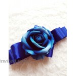 FANFAN Rustic Flower Girl Belt Wedding Sash Baby Showers Sash Maternity Belt Y050 royal blue at Women’s Clothing store