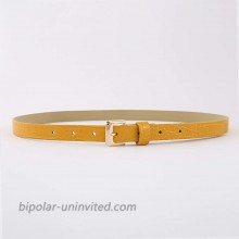 Fashion Womens Leather Belts with Pin Buckle Waist Belt for Jeans Pants，Yellow