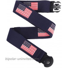 FIVESTAR Elastic Stretch Web Belts For Mens & Womens Non-Metal Buckle Navy Blue USA Flag at  Women’s Clothing store